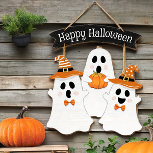 DAMAI Prix d'usine Nicro, Décoration murale en bois de haute qualité, Panneau de bienvenue fantômes d'horreur, Fournitures de fête d'Halloween - Product Image 2