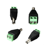 Alimentation DC mâle 5.5x2.1mm, prix d'usine, connecteur Jack à 2 broches, vis sans soudure pour caméra de vidéosurveillance