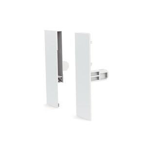 Kit di fissaggio frontale Qube per vetro h90 finitura bianca altezza h120 - Product Image 1