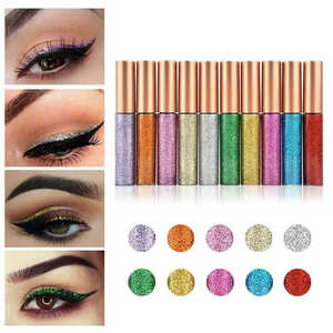 Cosmétiques de maquillage OEM, <span class=keywords><strong>eye</strong></span>-<span class=keywords><strong>liner</strong></span> liquide pailleté, <span class=keywords><strong>fard</strong></span> à paupières brillant, <span class=keywords><strong>fard</strong></span> à paupières liquide pailleté imperméable - Product Image 1