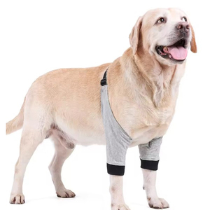 Protège-jambe avant pour animaux de compagnie en coton respirant, avec protection du coude et réglage ajustable, pour le confort en activités extérieures - Product Image 2