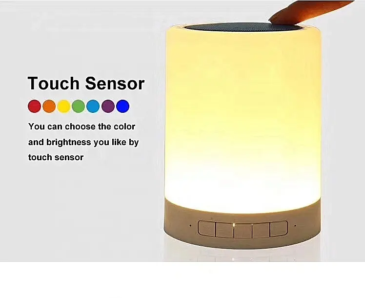 Portable Speaker Night Light Touch Speaker MP3 Player High Quality Fashion Sound Speakers For Mobile Phone Notebook Tablet