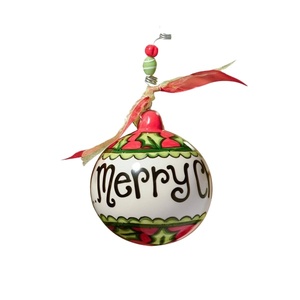 Novelty Hanging Ball Christmas <strong>Ceramic</strong> <strong>Bauble</strong> - Product Image 1