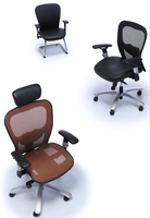 Chaise de bureau ergonomique moderne entièrement en maille avec réglage de la hauteur et glissière de siège pour les projets