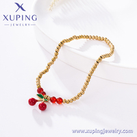 T001150434 Bijoux XUPING Style Mignon Perles en Acier Inoxydable Plaqué Or 14K pour Bracelet Accessoire de Mode