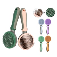 Usine en gros LOW quantité minimale de commande auto-nettoyant Pet aiguille brosse chat chien cheveux toilettage Slicker brosse
