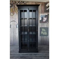 Meuble de rangement en bois massif de style traditionnel antique pour salon, vente en gros