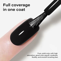 Vernis à ongles gel noir haute pigmentation sans HEMA, semi-permanent, sans TPO, vernis gel UV pour manucure française, peinture pour ongles en gel