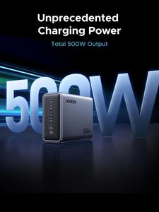 Ugreen negode 500W gan nhanh Trạm Sạc 6 cổng USB C & USB Một thông minh kiểm soát nhiệt độ tường sạc cho máy tính xách tay điện thoại - Product Image 2