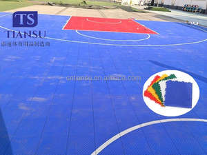 Superficie para Cancha de Baloncesto de 20 pies x 20 pies para Patio Trasero en Varios Colores con el Logotipo de Jordania - Product Image 4