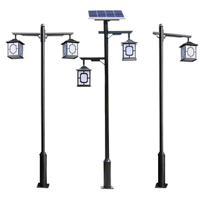 เสาไฟสวนเหล็กกลางแจ้ง LED แสงวอร์มไวท์ 2700K IP66 AC 85-265V พร้อมเซ็นเซอร์ตรวจจับความเคลื่อนไหว  แบบติดตั้งถาวร ใช้พลังงานแสงอาทิตย์ รับประกัน 10 ปี - Product Image 5