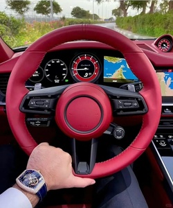 Volante Deportivo de Fibra de Carbono para Autos de Carreras, Compatible con Modelos Porsche Panamera, Cayenne, <span class=keywords><strong>Macan</strong></span>, 718 Cayman, 911, Boxster, Carrera, 997 - Product Image 6