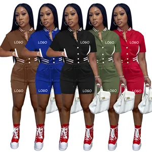 2022 New Summer Spring Two Pieces Short SSuit Pants Product Two Crop Top 2 Piece Set Women Shorts sets
