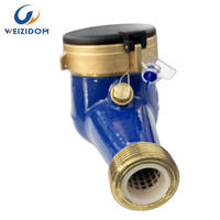 Compteur d'eau multi-jets à cadran sec Weiziom DN15-DN50 en laiton IP68 OEM haute performance 2,5-25m³/h pour eau froide