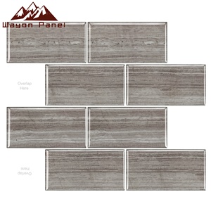 Papier peint vinyle imperméable Wayon, carreaux de céramique verts modernes, panneau mural auto-adhésif effet 3D, autocollant mural pour la maison - Product Image 3