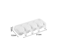 Moule à glace en silicone 4 cavités, moule à glace en silicone en forme de banane, moule à bâtonnets glacés DIY, moule à gâteau pour pâtisserie