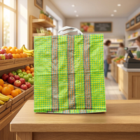 Tas Belanja PP Anyaman Ramah Lingkungan dan Tahan Lama dengan Cetak Sablon untuk Penggunaan di Supermarket, Buah dan Sayuran Segar