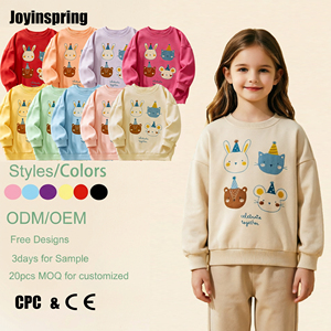 Elegante e Adorabile <span class=keywords><strong>Felpa</strong></span> con Motivi di Animali Cartoon, Collo Tondo, Maniche Lunghe, per Bambine, per Uso Quotidiano e Feste - Product Image 1