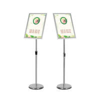 Support de menu A3 A4 réglable en métal pour affichage de poster, présentoir de sol OEM pour détaillants, vente en gros personnalisée