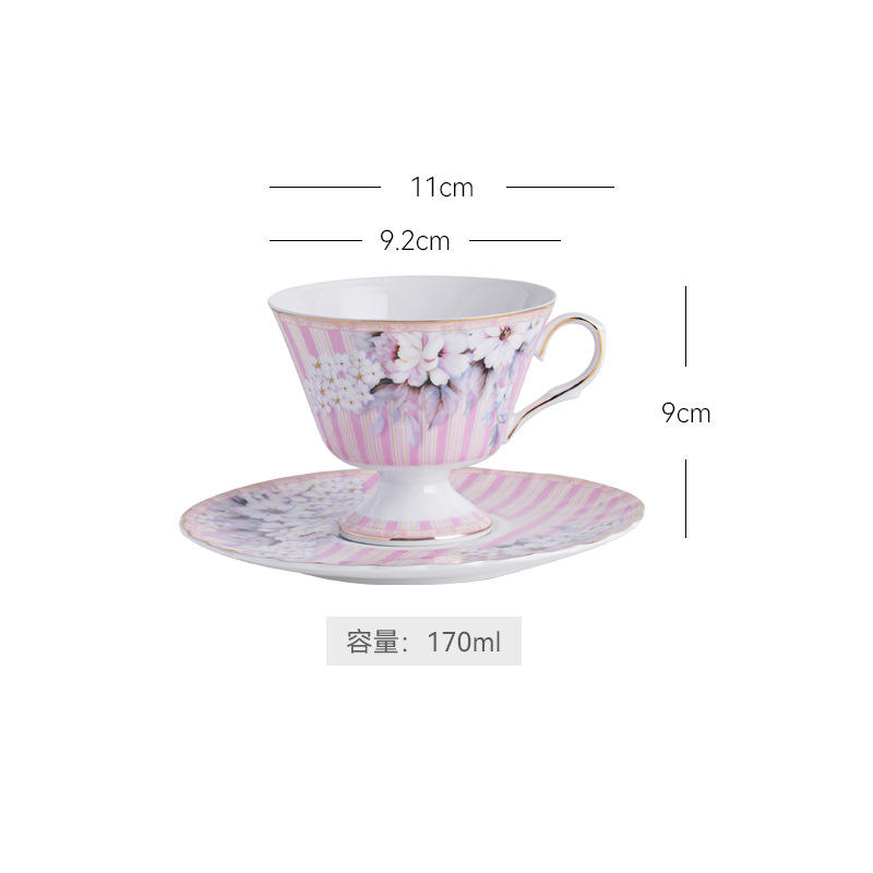 Hydrangea Pink D Cup and Saucer