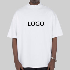 T-shirts vintage personnalisés de 250 g/m² pour hommes T-shirt à col montant vierge T-shirt sérigraphié 100% en coton de qualité supérieure - Product Image 3