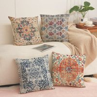Housse de coussin décorative YINUAN style tapis persan vintage, taie d'oreiller bohème tribal pour canapé et décoration intérieure