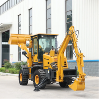 BRD New Multi-Function Backhoe Loader Wheel Loader Penggali Depan Penggali Belakang Bertenaga Diesel 8-Ton Pemuat Kayu Motor Kota
