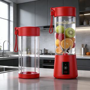 เครื่องปั่นสมูทตี้แบบพกพา 400 มล. ทนทาน ปลอดสาร BPA เกรดอาหาร ใช้พลังงานแบตเตอรี่ ชาร์จผ่าน USB-C เสียงเบา 2-in-1 ใช้ได้ในรถยนต์ กลางแจ้ง และฟิตเนส - Product Image 6