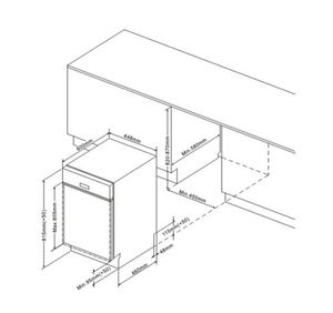 Appareil d'ustensiles de cuisine, <span class=keywords><strong>lave</strong></span>-<span class=keywords><strong>vaisselle</strong></span> portable semi-intégré, <span class=keywords><strong>45cm</strong></span> - Product Image 4