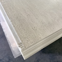 Panneau mural PVC effet marbre moderne, étanche, anti-UV, 4x8FT, doré/blanc, effet lumineux, antistatique, ignifuge pour salle de bain et entrepôt