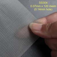 Kawat Saringan SUS 120 Mesh Anyaman Polos dari Baja Tahan Karat 304 dengan Layanan Pemotongan untuk Filter