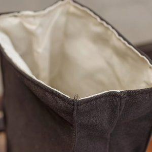 Bolsa de almuerzo de lona elegante con correa de cuero, regalo ecológico y duradero para mujeres y hombres, 2017 - Product Image 1