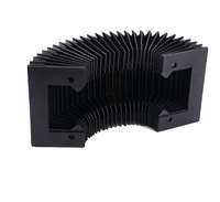 Protection souple en nylon noir pour guide de machine CNC, soufflet anti-poussière, bouclier lamellaire blindé
