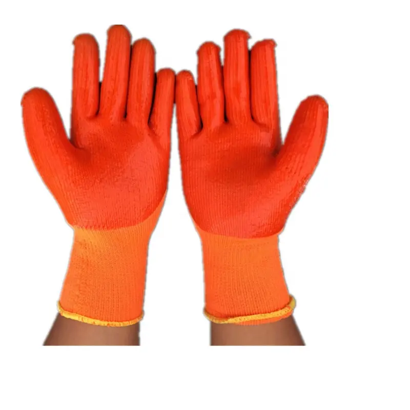 PVC Velvet Warm Gloves Customized Polyester Shell Nylon Shell Nitrile Coated Work Gloves Cold Storage Gloves