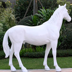 Statue de <span class=keywords><strong>cheval</strong></span> arabe en fibre de verre <span class=keywords><strong>blanc</strong></span> grandeur nature à vendre - Product Image 3