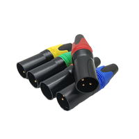 Connecteur audio XLR mâle 3 broches, code couleur, fiche XLR pour microphone, type à souder, fiche audio équilibrée pour haut-parleur de scène