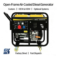 Generator Diesel Portabel Berpendingin Udara Tipe Open Frame Grosir untuk Distributor Peralatan Pertanian