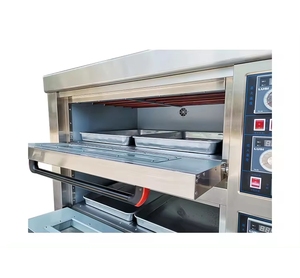 Pain industriel professionnel en gros 5 plateaux <span class=keywords><strong>2</strong></span> portes 4 ponts <span class=keywords><strong>four</strong></span> à pizza à gaz pour restaurant - Product Image 6