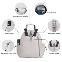 Sac à dos de sport décontracté et grand format en polyester résistant à l'eau avec fermeture éclair pour le tennis et le pickleball, pour femmes et hommes