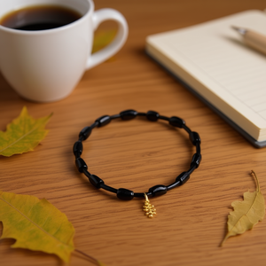 Bracciale Angelina con Perline in Acciaio Inossidabile, Nodo a Sette Stelle, Gioiello Unisex da Regalo - Product Image 2