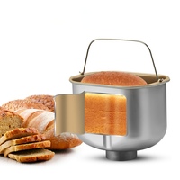 Máquina para Hacer Pan Personalizada, Doméstica, Totalmente Automática, Inteligente, con Dispensador de Frutas, Mezcladora de Masa y Fermentadora Multifuncional