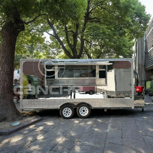 Camión de remolque de comida con personalización cuadrada Popular, carrito de helados de café crepé, camión de comida con certificado Coc - Product Image 2