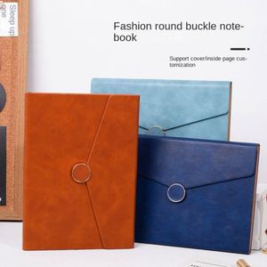 High-End <b>A3</b> Loose-Leaf Diary High-Value Simple Ins Style Hardcover Leather Cover Customizable Meeting Size 80 Sheets Promotional - Product Image 1