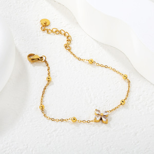 Bracelet en alliage de zinc à motif d'étoile avec zircone cubique pour femme, bijoux cadeau - Product Image 4