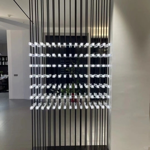 Suporte de Vinho de Acrílico para Montagem na Parede, Design Popular, Suporte de Vinho Luminoso de Acrílico Quadrado <span class=keywords><strong>3</strong></span>*<span class=keywords><strong>3</strong></span>*30cm - Product Image 2