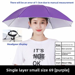 <span class=keywords><strong>Parapluie</strong></span> de tête avec chapeau en polyester noir et blanc, protection solaire et pluie pour adultes, idéal pour la pêche en extérieur, vente en gros à prix abordable - Product Image 6
