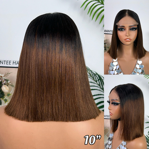 วิกผมบ๊อบแบบปิดหน้าผาก SDD 5*5  ผมแท้ 100%  สีผสม  ไม่ต้องใช้กาว  แบบตรง - Product Image 2