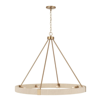 Lighting Company Maison contemporaine personnalisée Lustre à 8 lumières de haute qualité en tissu suspendu blanc chaud pour le salon