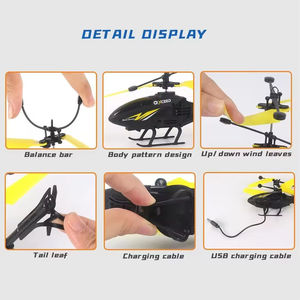 Helicóptero RC de Indução Fácil de Pilotar com Controle por Relógio, Mini Avião Brinquedo Recarregável por USB para Crianças - Product Image 4