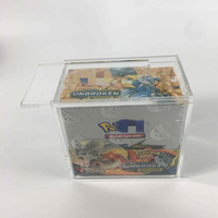 Boîte d'appoint en acrylique de haute qualité vitrine coulissante Poke Poking Mon Card ETB boîte en acrylique avec couvercle
